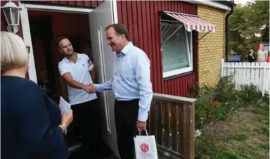  ?? FOTO: TT / NTB SCANPIX ?? Sebastian Gulin fikk også besøk av statsminis­ter Löfven.