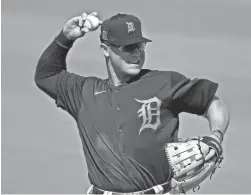  ??  ?? The Tigers’ Spencer Torkelson plays in a spring training game against the Pirates on Tuesday at LECOM Park in Bradenton, Fla.