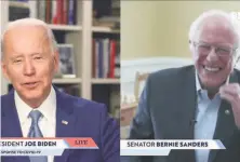  ?? JoeBiden.com ?? Joe Biden’s deal with Sen. Bernie Sanders is designed to avoid the bitter feelings that helped lead to Hillary Clinton’s defeat.
