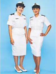  ??  ?? Navy members Zainab Ansari and Monica Demian.
