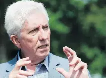  ?? GRAHAM HUGHES/THE CANADIAN PRESS ?? Bloc Québécois leader Gilles Duceppe speaks at a campaign stop in Vaudreuil-Dorion, Que., on Tuesday.