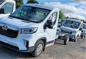  ?? ?? ●●A fleet of LDV Electric Vehicle Chassis.