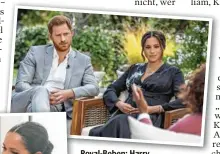  ?? ?? Royal-Beben: Harry und Meghan lederten in Oprah Winfreys Garten ab.