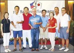  ??  ?? Bernadine Siy, Sumitomo Corp.’s Hiroshi Shiraishi, Martin Romualdez, Costa Rica consul general Fausto Preysler, Jr., Ambassador Kazuhide Ishikawa, Letty Laurel, Ramon Regala, and
George Blaylock