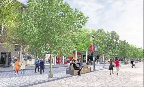  ??  ?? A CGI of the vision for St George’s Street in Canterbury