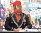  ?? COMMERCIAL APPEAL MAX GERSH/THE ?? WWE Hall of Famer Jerry Lawler appears on ESPN’S ‘College Gameday’ on Nov. 2, 2019, on Beale Street in downtown Memphis.