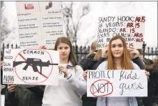  ?? Olivier Douliery/Abaca Press/TNS ?? Students protest against gun violence outside of the White House just days after 17 people were killed in a shooting at a south Florida high school on Monday in Washington, D.C.