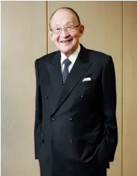 ??  ?? Yuzaburo Mogi Honorary CEO and Chairman of the Board Kikkoman Corporatio­n