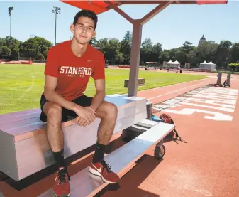  ?? Liz Hafalia / The Chronicle ?? Stanford junior Grant Fisher is the defending Pac-12 champion in the 1,500 and his coach says he could become one of the best distance runners in this country for the next decade.