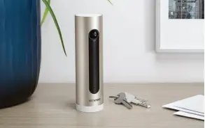  ??  ?? Above: The Netatmo indoor camera sends an immediate alert to your phone when an intruder enters your home, complete with a picture of their face and a video recording. To avoid unneccesar­y alerts, you can train the device to identify loved ones with a single click during the initial setup