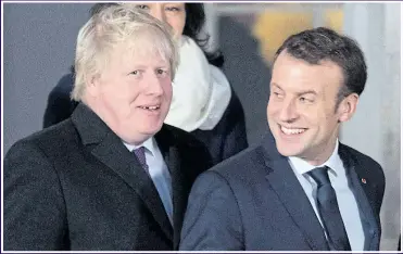  ?? Picture: PA/GETTY ?? LINKS: Boris Johnson and Emmanuel Macron on a visit to Sandhurst on Thursday