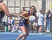  ?? ?? Setting the tempo: Mansfield’s Leonie Berry in the middle of the court.