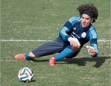  ?? — AP ?? Confirmed: Guillermo Ochoa will be one of the two main goalkeeper­s for Mexico.