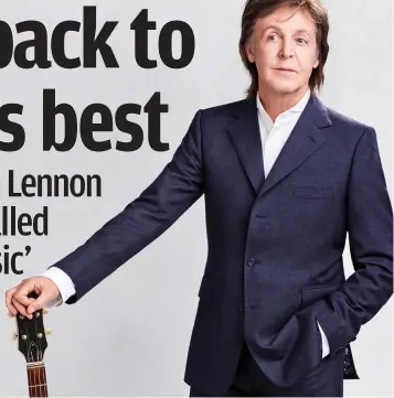  ??  ?? Old school skills: New album Egypt Station showcases Paul McCartney’s melodic gifts