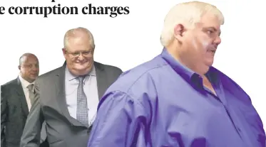  ?? Picture: ALAISTER RUSSELL/THE SUNDAY TIMES ?? FACING THE MUSIC: Former Bosasa executive Frans Vorster, front, former chief operating officer Angelo Agrizzi, centre, and former chief financial officer Andries van Tonder at the Specialise­d Commercial Crimes Court in Pretoria