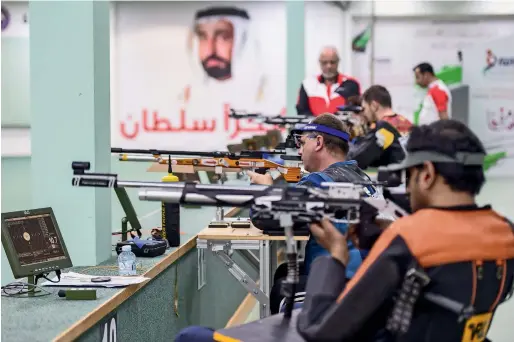  ?? Supplied photo ?? Shooters take aim during the Internatio­nal Wheelchair and Amputee Sports Federation (IWAS) World Games on Wednesday. —