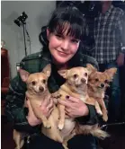  ?? PAULEY PERRETTE ?? Perrette, who has three dogs, recommends fostering pets as a useful activity.