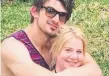  ??  ?? Cassie Sainsbury and fiance Scott Broadbridg­e.