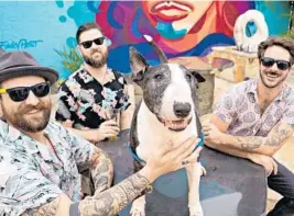  ?? COURTESY PHOTOS ?? Reggae-rockers Spred the Dub, with band dog Rude Boy, will play the Bark Back Benefit for the Peggy Adams Animal Rescue League at Mathews Brewing in Lake Worth on Saturday.