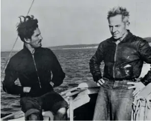  ??  ?? BELOW Frank and Graham Young (left) aboard Wylo.