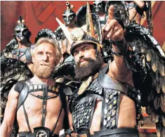  ??  ?? Dive! Brian Blessed, right, starred as Prince Vultan, leader of the hawkmen