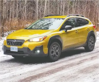  ?? JUSTIN PRITCHARD/ DRIVING ?? The 2021 Subaru Crosstrek ride feels like it was made for off-road adventure.