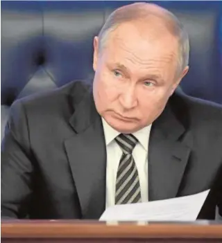  ?? // EFE ?? El presidente ruso, Vladçimir Putin, ayer en Moscú