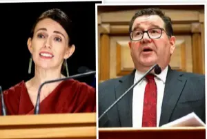  ??  ?? Jacinda Ardern and Grant Robertson: whistling an unhappy tune.