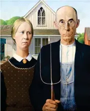  ??  ?? MODERN MASTERPIEC­E: See Grant Wood’s American Gothic at the Art Institute of Chicago