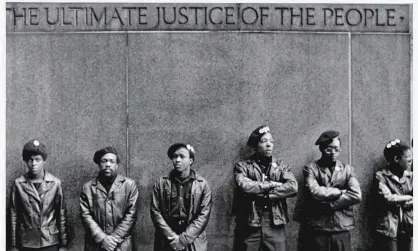  ??  ?? Members of the Black Panthers have received exceptiona­lly long prison sentences. Photograph: David Fenton/Getty Images