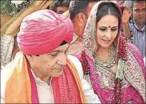  ??  ?? Surendra Hiranandan­i and Alka Bhatia after their wedding