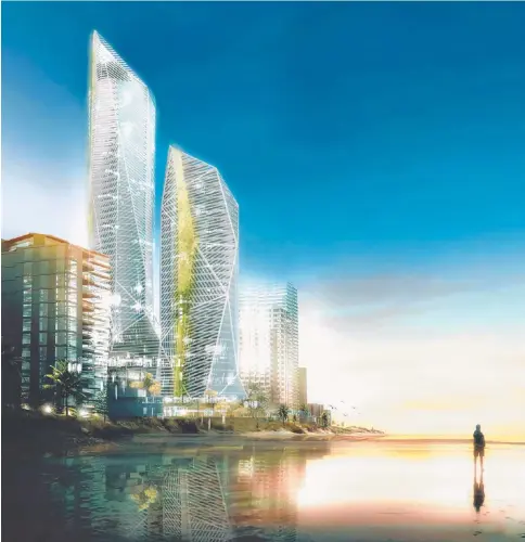  ?? Picture: SUPPLIED ?? Contractor­s and workers are fearful for their jobs amid redesigns of the $1 billion-plus Jewel towers project.