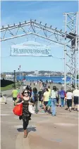  ??  ?? A three-kilometre long boardwalk called Harbourwal­k connects many of Halifax’s maritime attraction­s.