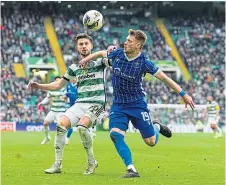  ?? ?? Saints loanee Luke Robinson in action against Celtic.