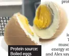  ??  ?? Protein source: Boiled eggs