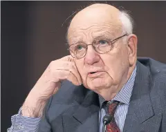  ??  ?? Paul Volcker ... inflation tamer who set risk rule.