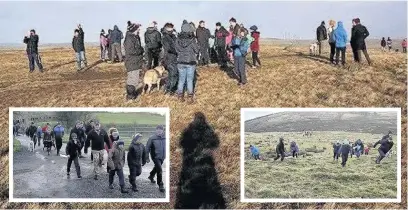  ??  ?? ●●More than 200 people took part in the annual Wardle Village Boxing Day walk