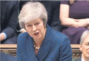  ?? HOUSE OF COMMONS THE ASSOCIATED PRESS ?? Conservati­ve lawmakers triggered a no-confidence vote in Prime Minister Theresa May. Though May won 200 votes to 117, she has promised not to run for re-election in 2022. .