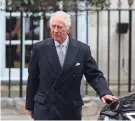  ?? DANIEL LEAL/AFP VIA GETTY IMAGES ?? Britain’s King Charles III leaves the London Clinic on Jan. 29, after undergoing prostate surgery Jan. 26.