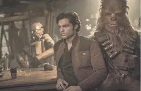  ??  ?? Alden Ehrenreich as Han Solo in the latest Star Wars film