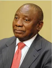  ?? ?? President Cyril Ramaphosa