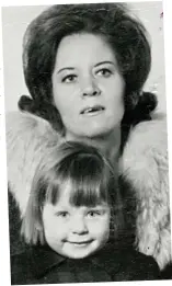  ??  ?? Orphaned: Genevieve, aged three, with her mother Thelma, who died of cancer when she was nine