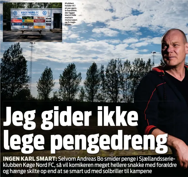  ??  ?? Klubben holder til i et par gamle barakker, der ligger klemt inde mellem motorvejen og S-togslinjen.