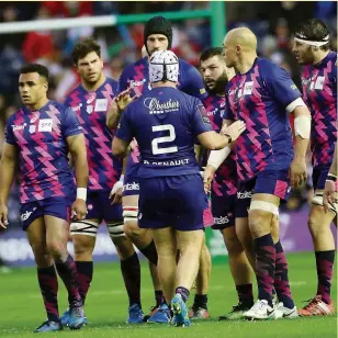  ?? Les Parisiens se sont écroulés en deuxième mi-temps alors qu’ils menaient contre Northampto­n 22 à 9 à la pause. Et voient leur envie de Champions Cup s’envoler. Photo Midi Olympique Patrick Derewiany ??