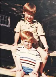  ?? Courtesy ITV ?? Prince William and Prince ■ Harry sitting on a picnic bench together.