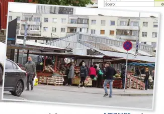  ?? Фото: Инна Мельникова. ?? В ДВУХ ШАГАХ: порой от входа на рынок до ближайшего магазина всего пара десятков метров, как в случае с Центральны­м рынком и стоящим неподалеку Grossi.