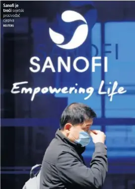  ?? REUTERS ?? Sanofi je treći svjetski proizvođač cjepiva