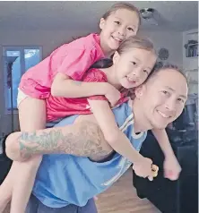  ?? FAMILY PHOTO ?? Jeremy Chow with his daughters, Maile and Jayla.