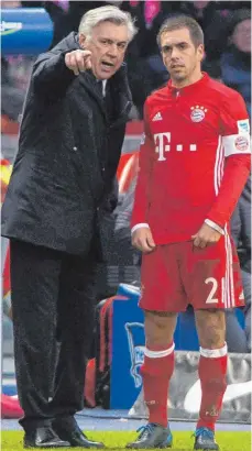  ?? FOTO: IMAGO ?? Bayern-Trainer Carlo Ancelotti und Kapitän Philipp Lahm.