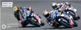  ??  ?? Martin won Moto3 race